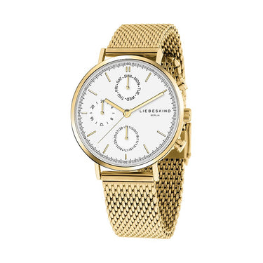 Liebeskind Damen Armbanduhr Multifunktionsuhr mit Edelstahlarmband gold LT-0192-MM